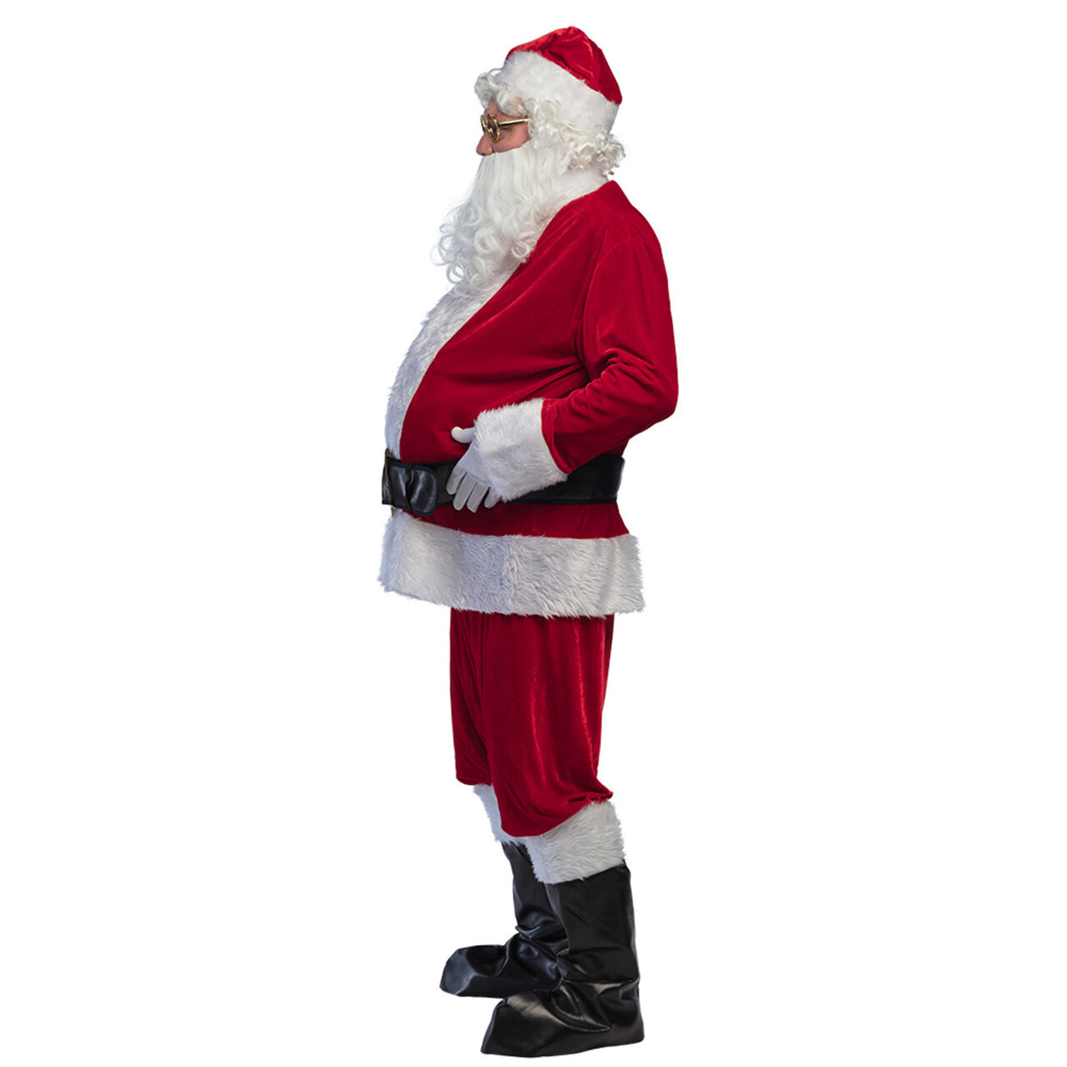Op deze afbeelding zie je een Kostuums, van het merk Boland. Complete Set Professionele Santa All The Way Man Kostuum