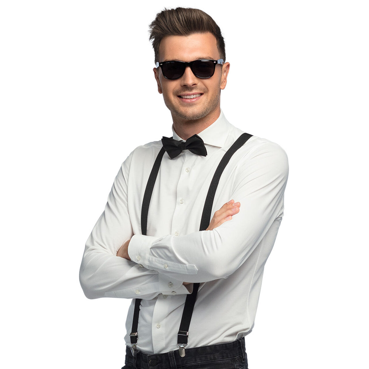 Op deze afbeelding zie je een Accessoires, van het merk Boland. Gentleman Party Set Zwart