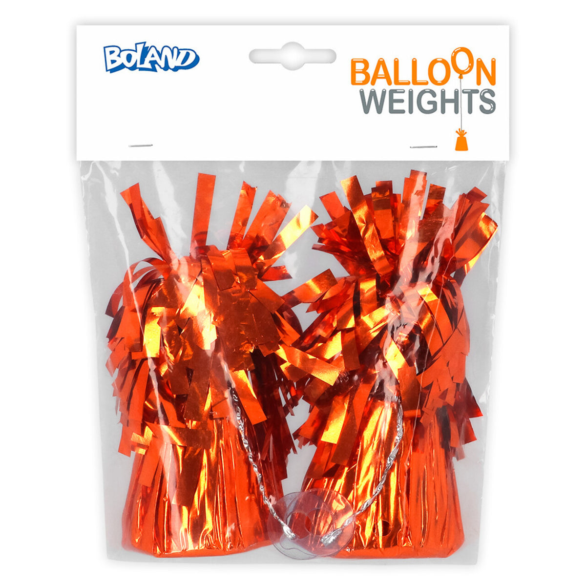 Op deze afbeelding zie je een Decoratie, van het merk Boland. Set 2 Ballongewichten Oranje