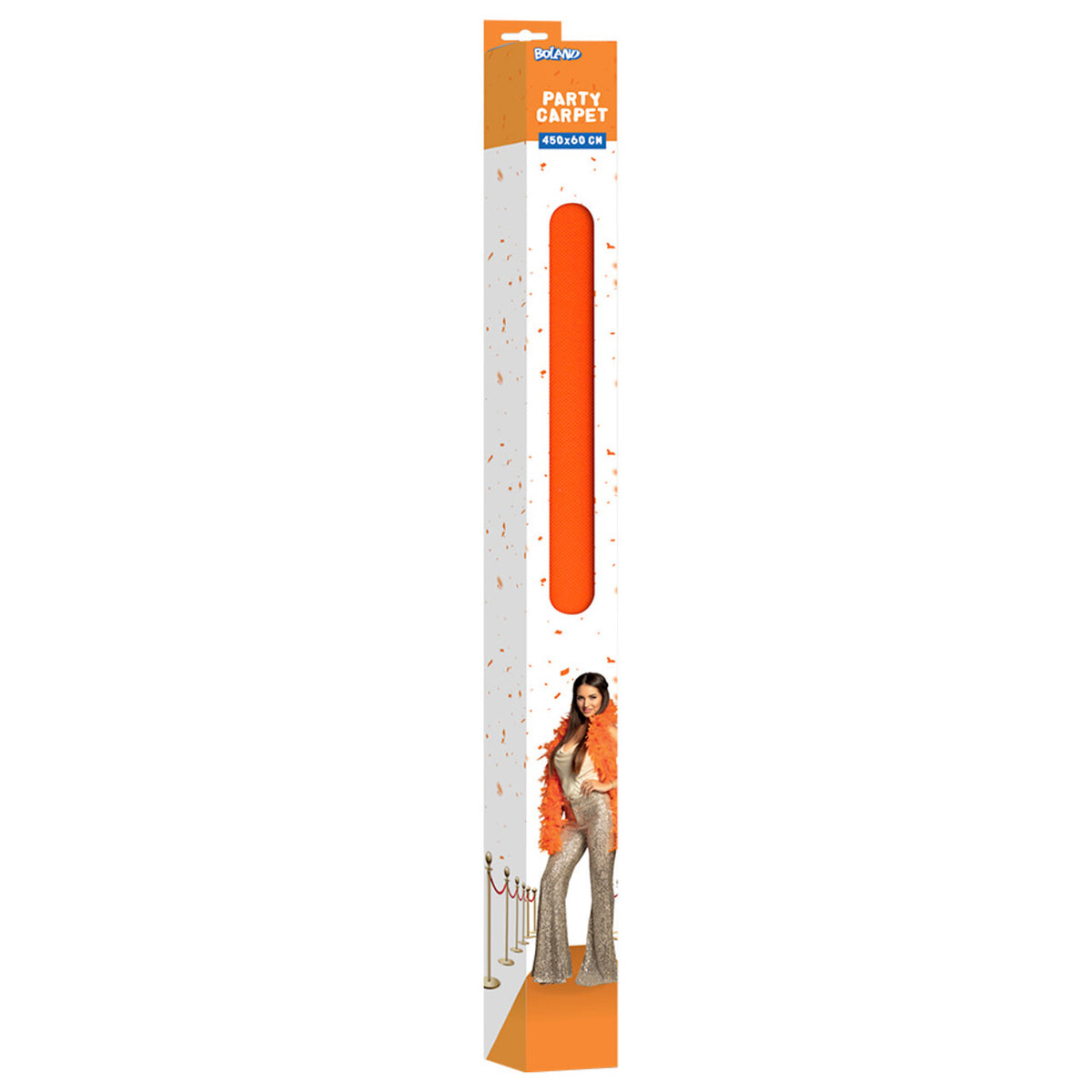 Op deze afbeelding zie je een Decoratie, van het merk Boland. Grand Entree Oranje Loper