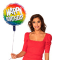 Folieballon Rainbow Verjaardag Happy Birthday 45 Centimeter
