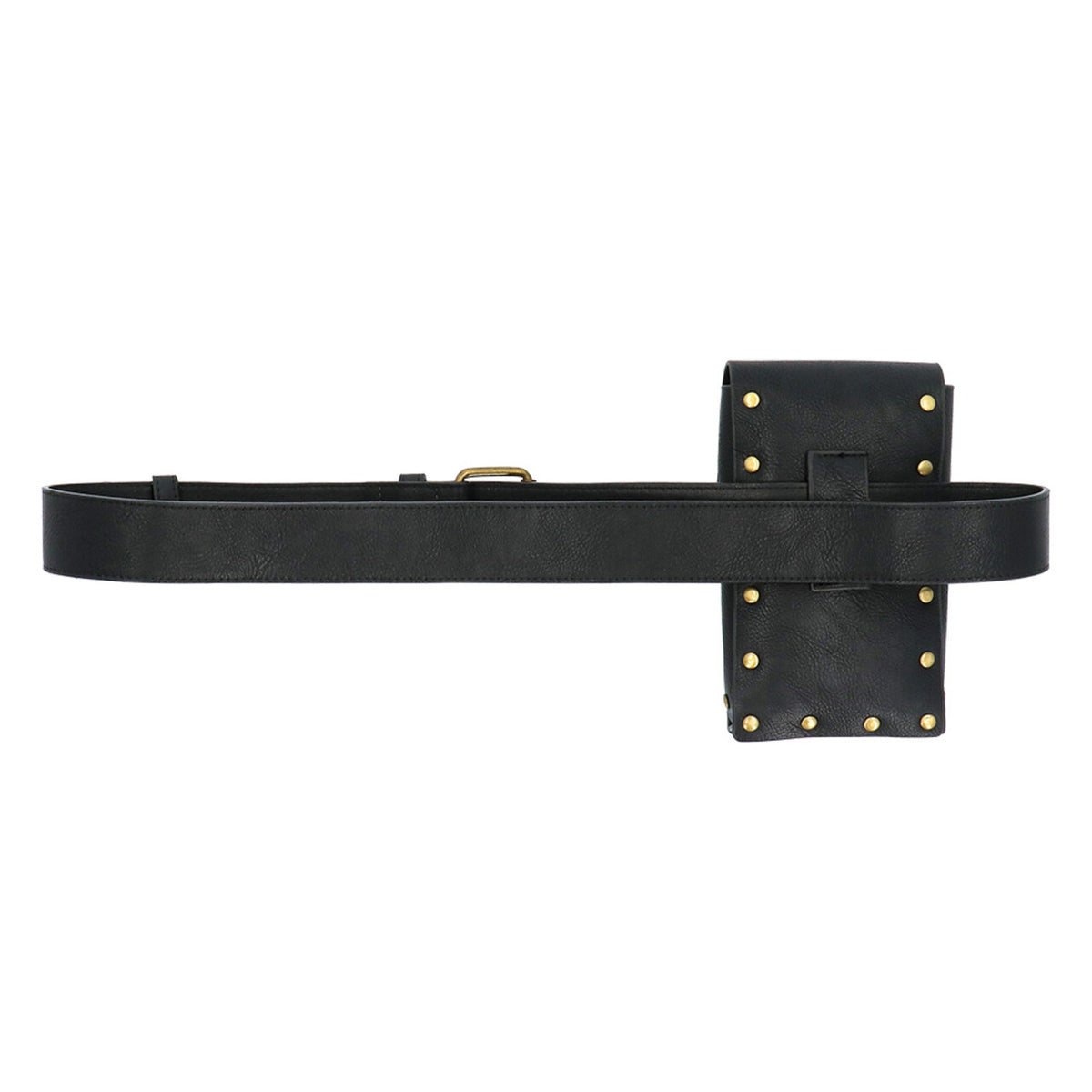 Op deze afbeelding zie je een Accessoires, van het merk Boland. Zwarte Lederlook Heuptas Met Riem Blayze