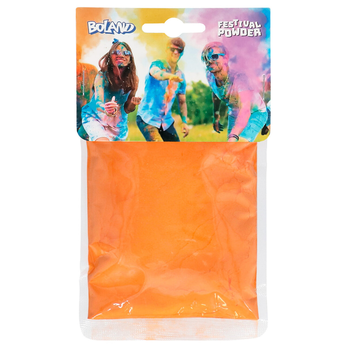 Op deze afbeelding zie je een Decoratie, van het merk Boland. Festival Kleurpoeder 70 Gram Oranje