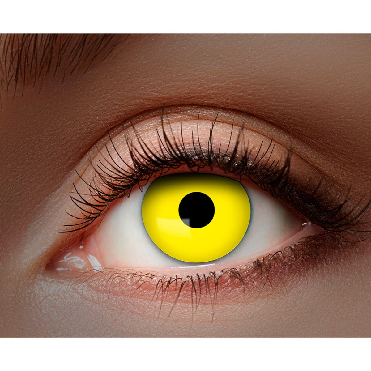 Op deze afbeelding zie je een Accessoires, van het merk Boland. Lenzen Yellow Monster Eyes Uv Possessed