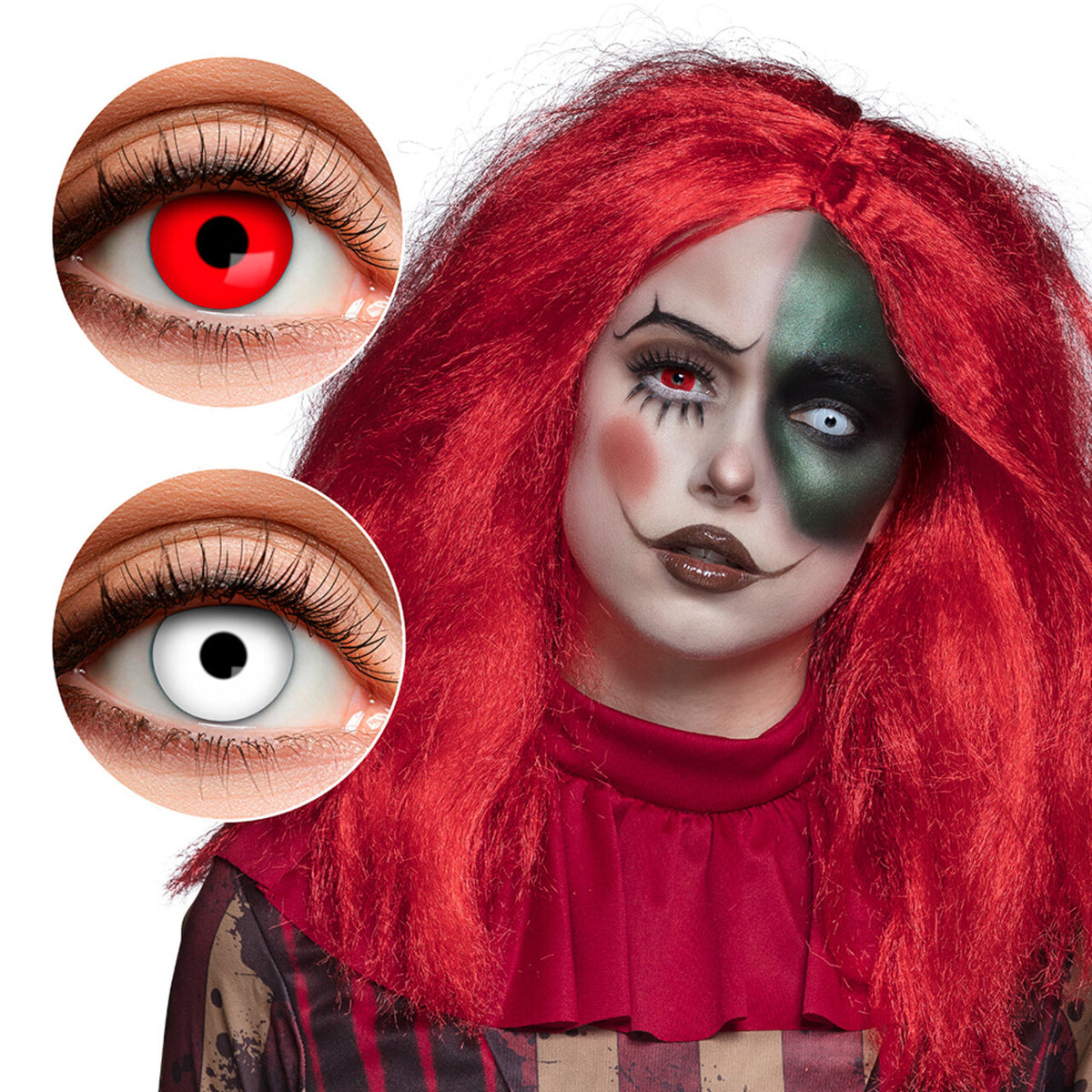 Op deze afbeelding zie je een Accessoires, van het merk Boland. Duolenzen Vreselijke Enge Clown