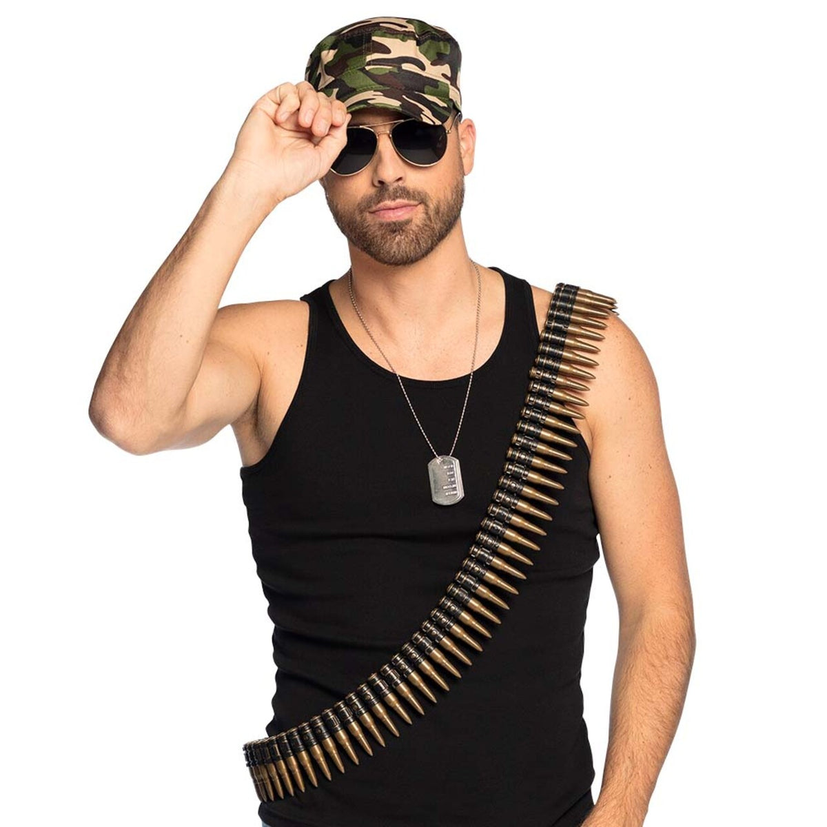 Op deze afbeelding zie je een Accessoires, van het merk Boland. Accessoire Set Soldaat Camo Jack