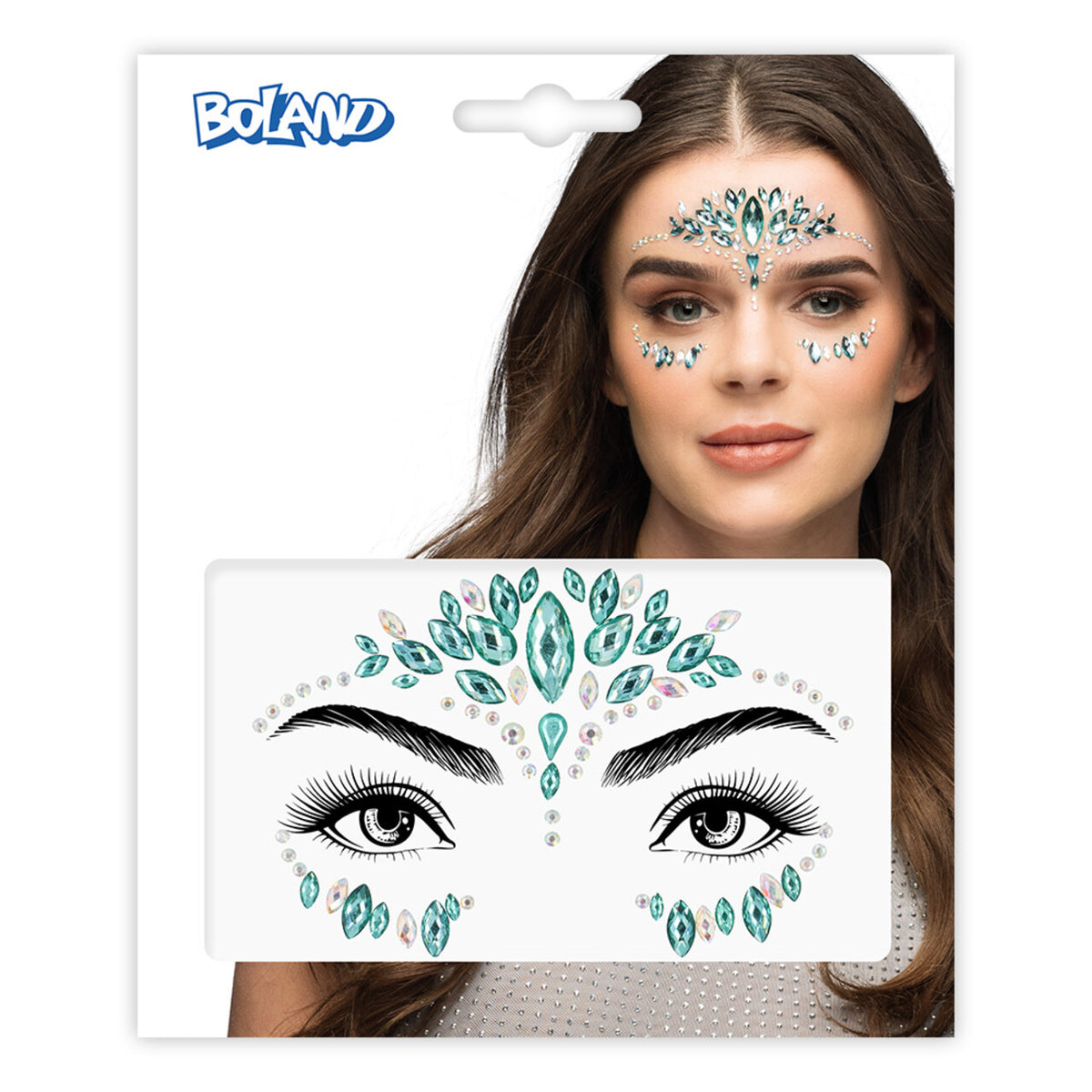 Op deze afbeelding zie je een Accessoires, van het merk Boland. Gezichtsjuwelen Plaksteentjes Emilia