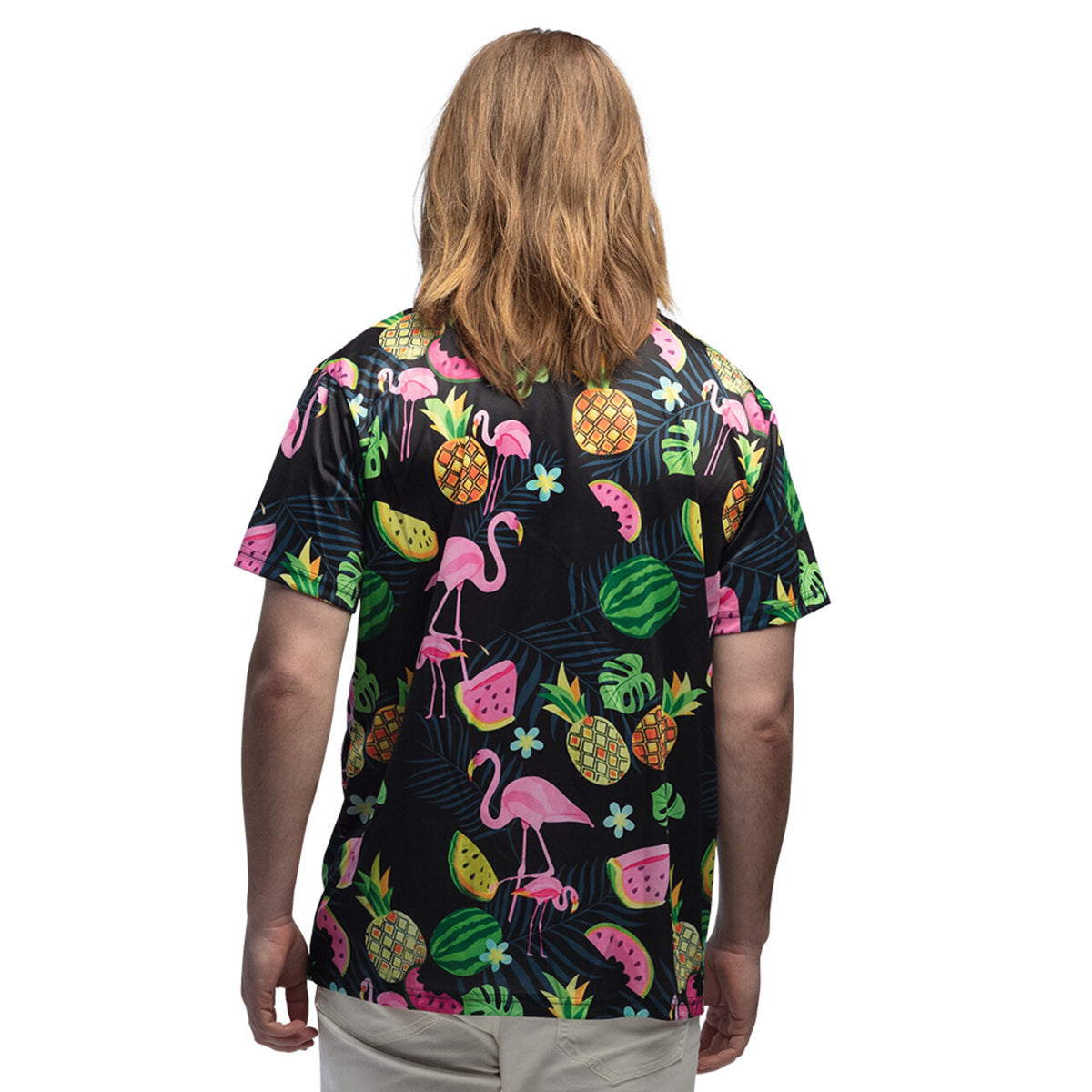 Op deze afbeelding zie je een Kostuums, van het merk Boland. Swinging Flamingo Shirt Man