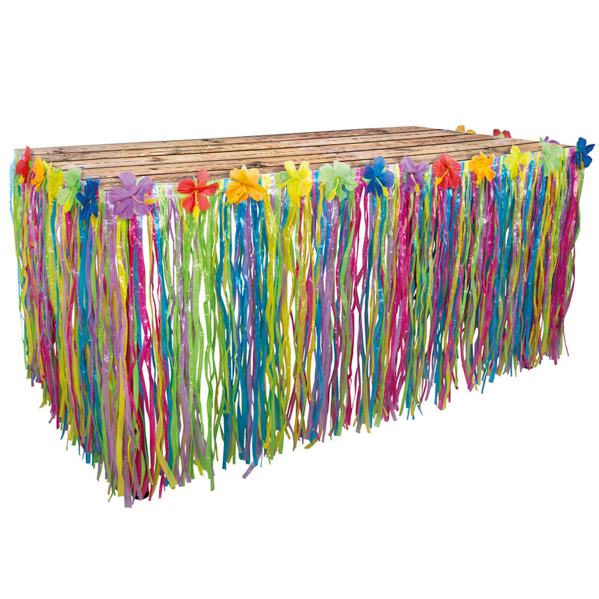 Op deze afbeelding zie je een Decoratie, van het merk Boland. Hawaïaanse Tafelrok Multikleur