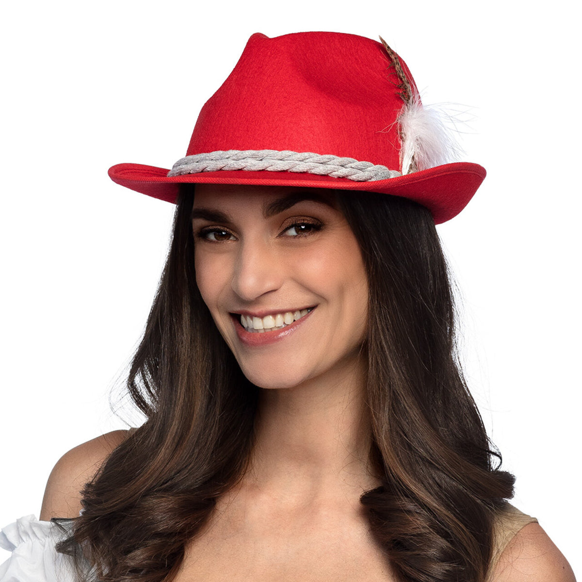 Op deze afbeelding zie je een Accessoires, van het merk Boland. Hoed Hansl Rood