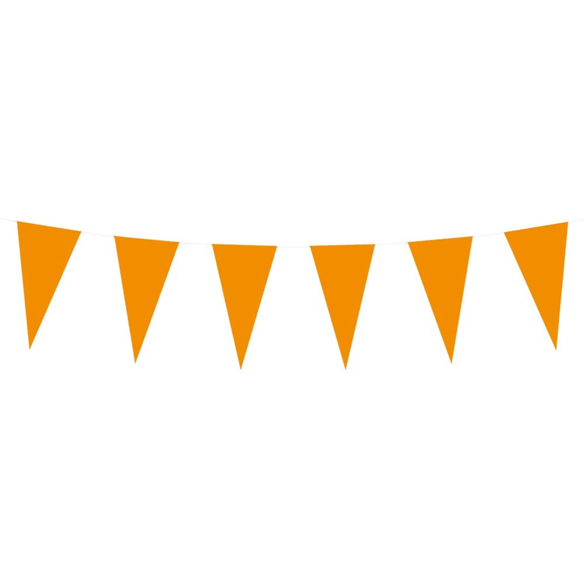 Op deze afbeelding zie je een Decoratie, van het merk Boland. Lange Vlaggenlijn Oranje Feest 10 Meter