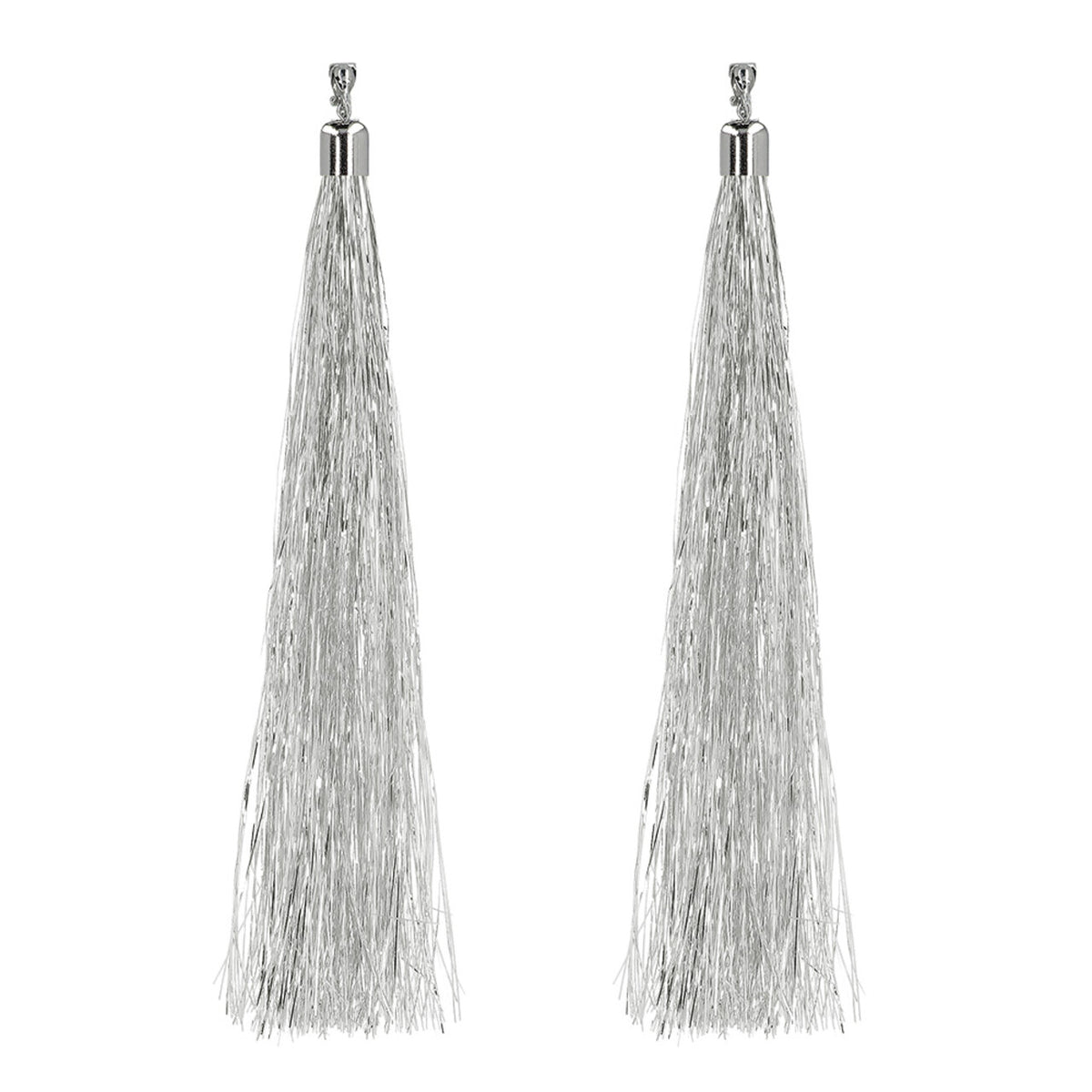 Op deze afbeelding zie je een Accessoires, van het merk Boland. Disco Flapper Oorbellen Festival Zilver