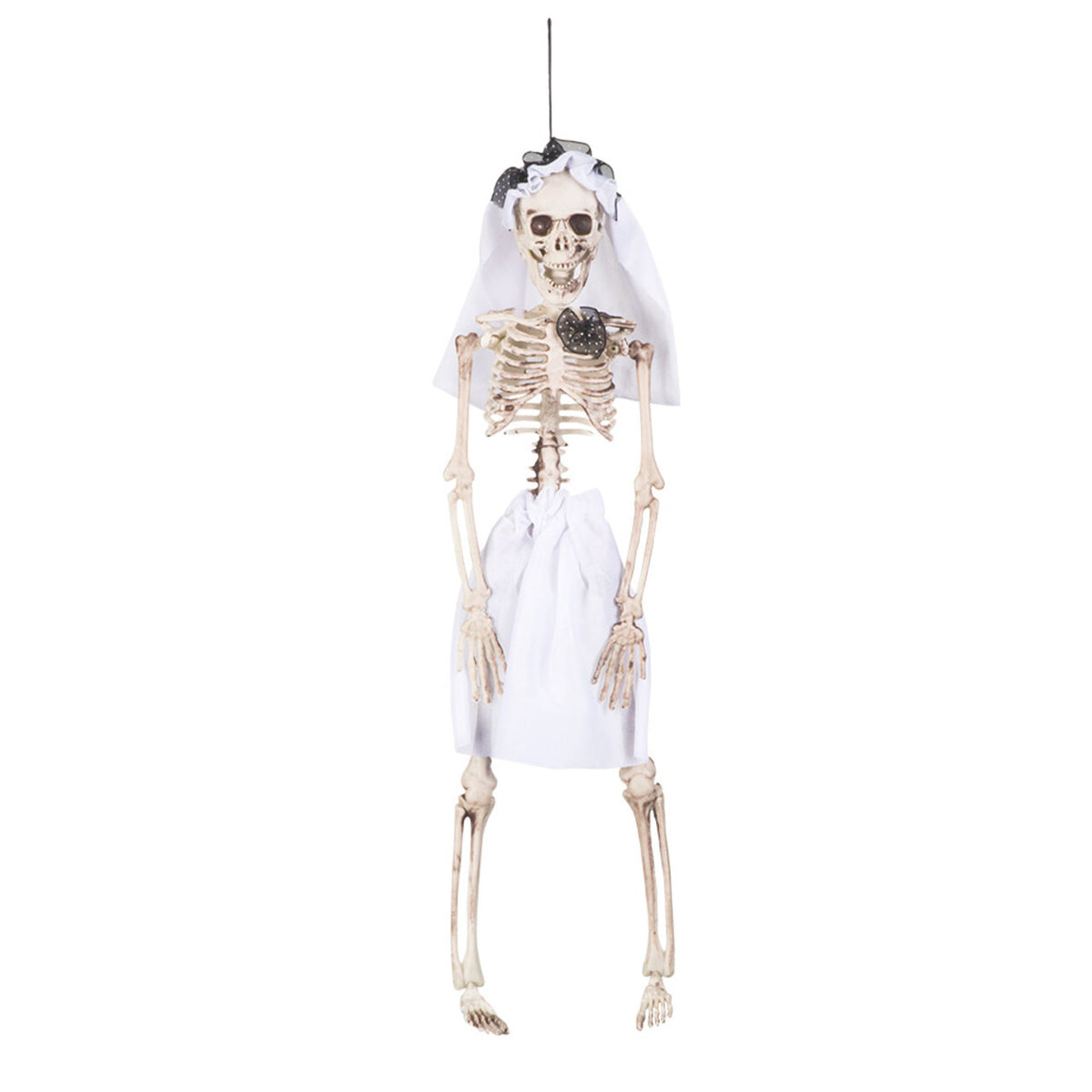 Op deze afbeelding zie je een Decoratie, van het merk Boland. Hang Decoratie Pop Skelet Bruid Eva Wachtlang