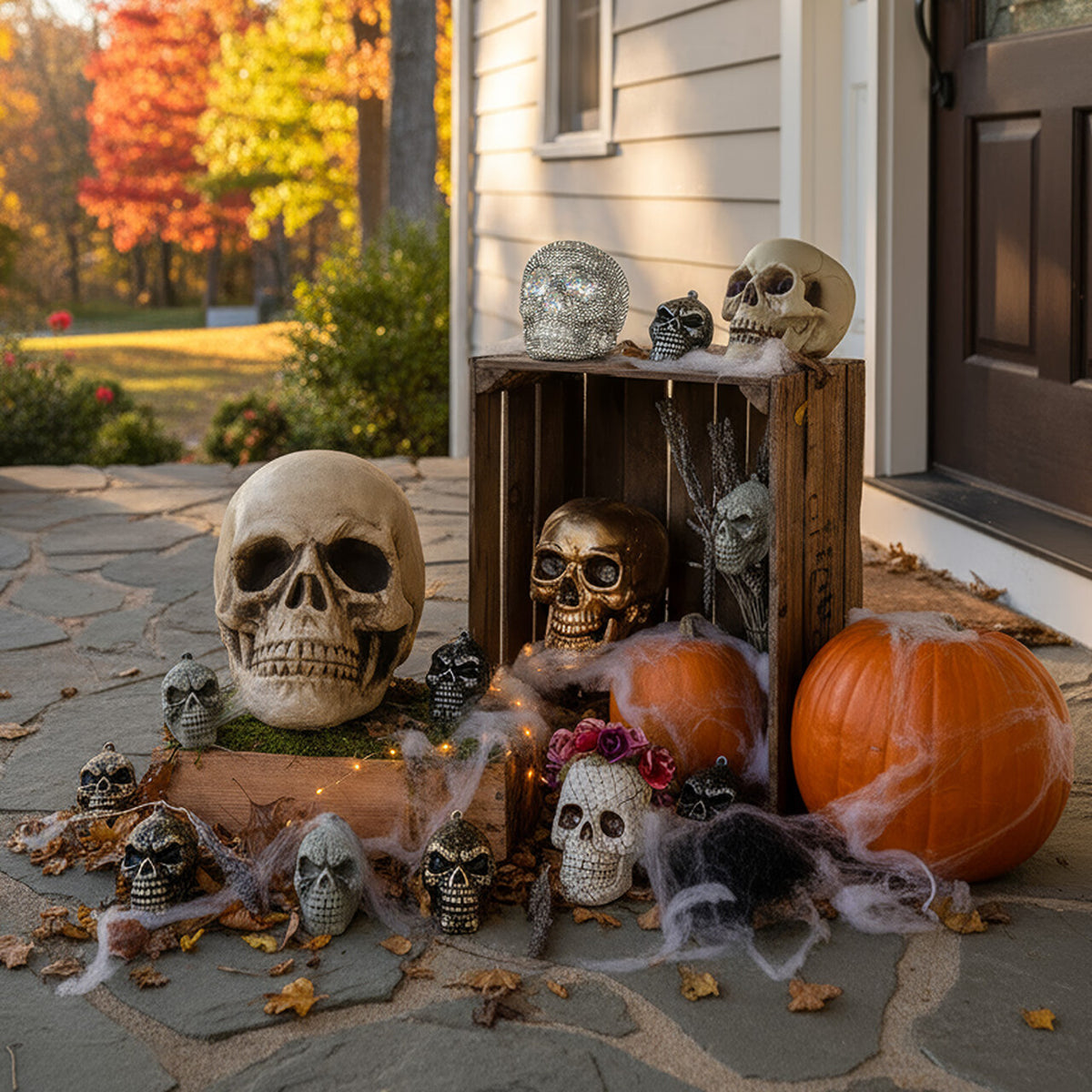 Op deze afbeelding zie je een Decoratie, van het merk Boland. Doodshoofd Diamond Sparkle