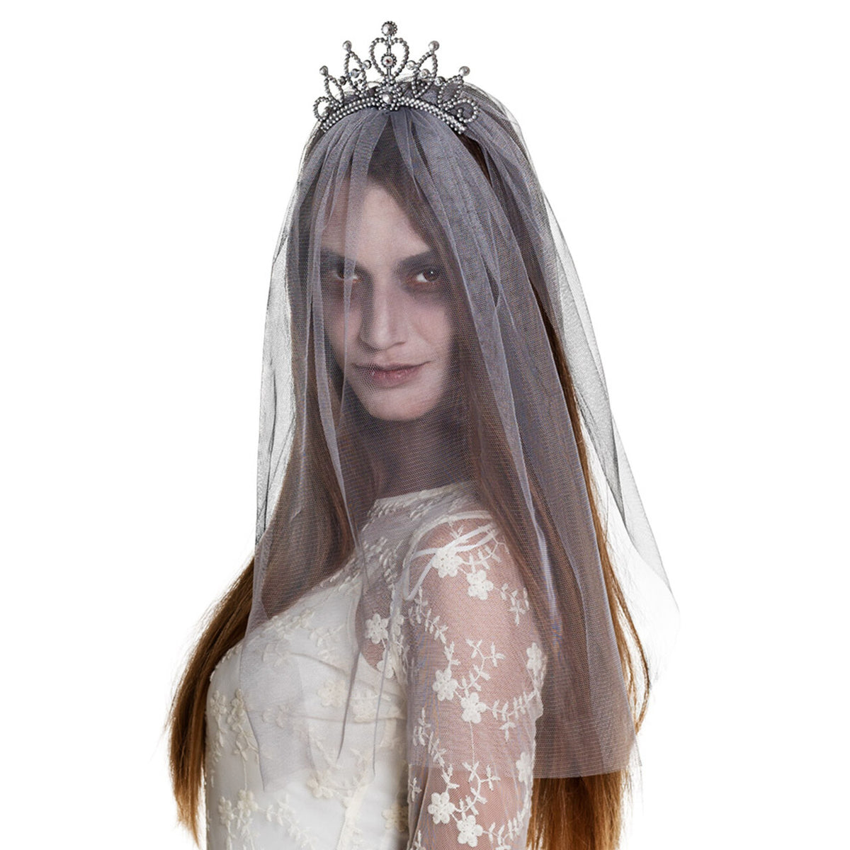 Op deze afbeelding zie je een Accessoires, van het merk Boland. Haarband Met Sluier Bruid Patty Prinses