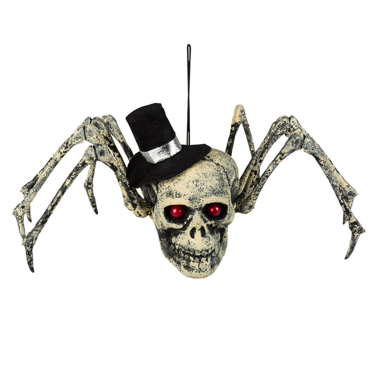 Op deze afbeelding zie je een Decoratie, van het merk Boland. Spinnenschedel Skelet Met Hoed