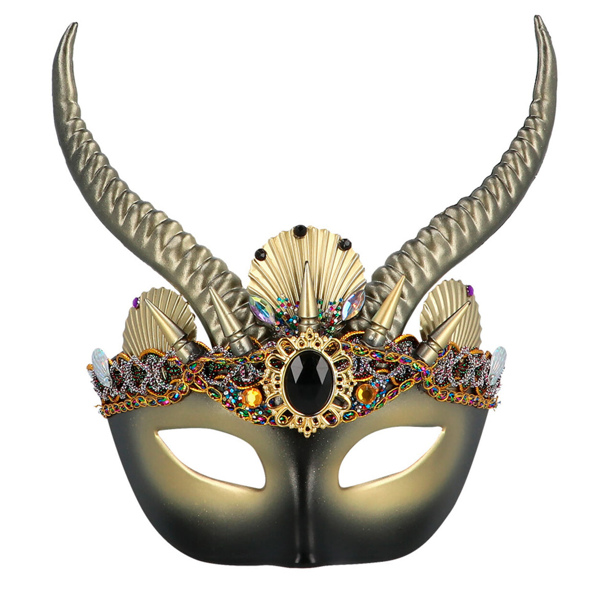 Op deze afbeelding zie je een Accessoires, van het merk Boland. Masker Voodoo Yemoja Met Hoorns