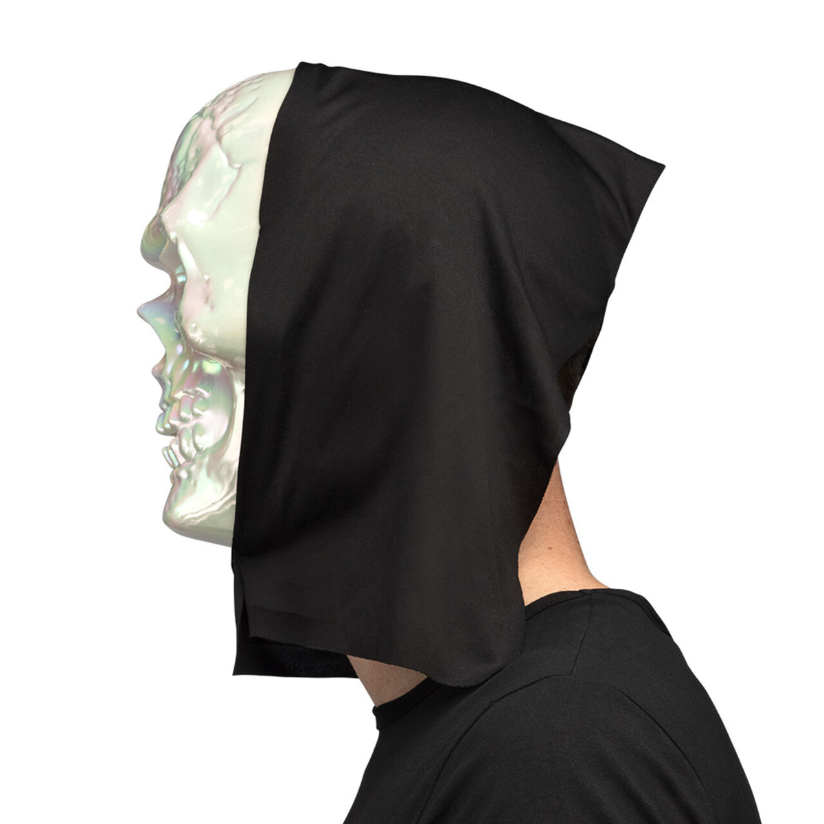 Op deze afbeelding zie je een Accessoires, van het merk Boland. Masker Met Kap Parel Glans Schedel