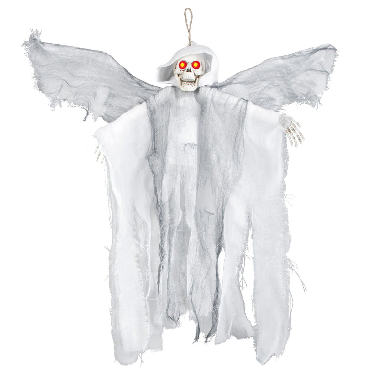 Op deze afbeelding zie je een Decoratie, van het merk Boland. Hangdecoratie Enge Engel Spook Met Licht En Geluid