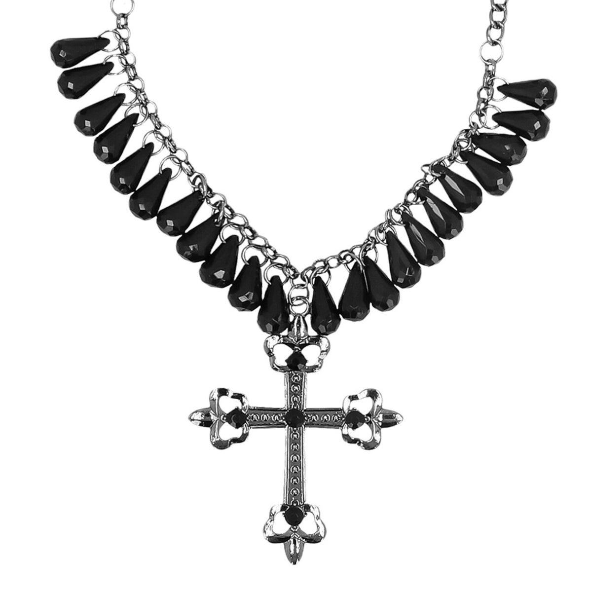 Op deze afbeelding zie je een Accessoires, van het merk Boland. Gothic Ketting Met Kruis