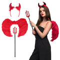 Ensemble Diable Ailé Cornes Ailes Et Fourche 58 Cm