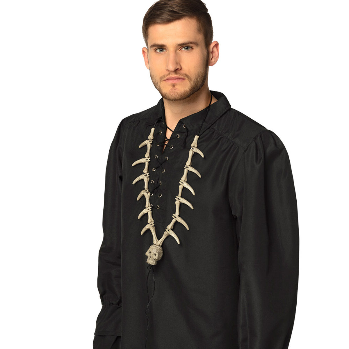 Op deze afbeelding zie je een Accessoires, van het merk Boland. Ketting Sjamaan Skull And Bones
