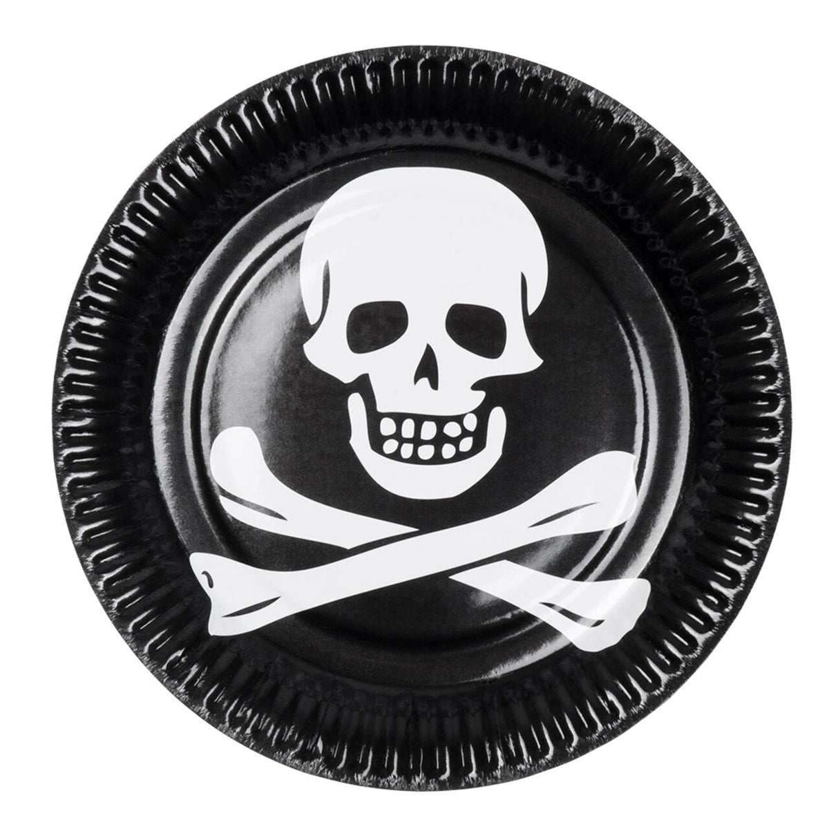 Op deze afbeelding zie je een Decoratie, van het merk Boland. Piraten Classic Skull Bordjes 10 Stuks