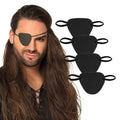 Lot De 4 Cache-œils De Pirate Noirs