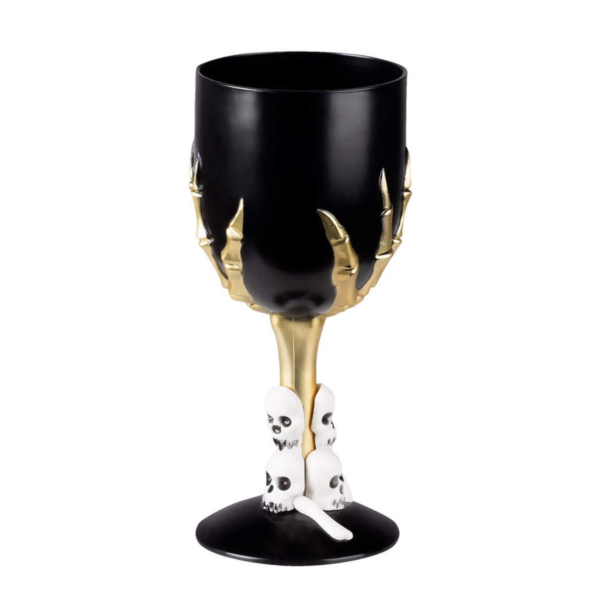 Op deze afbeelding zie je een Decoratie, van het merk Boland. Plastic Kelk Skull Claw Zwart