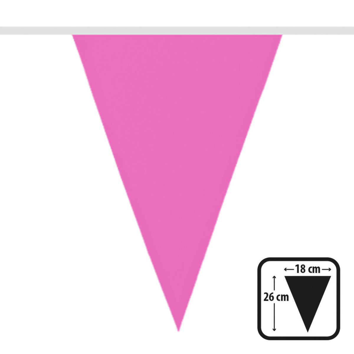 Op deze afbeelding zie je een Decoratie, van het merk Boland. Vlaggenlijn Donker Roze 6 Meter