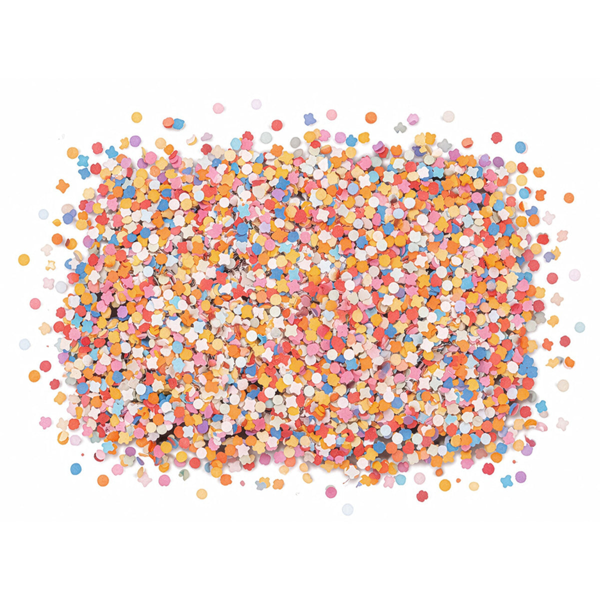 Op deze afbeelding zie je een Decoratie, van het merk Boland. Pretvlokjes Confetti 1 Kg