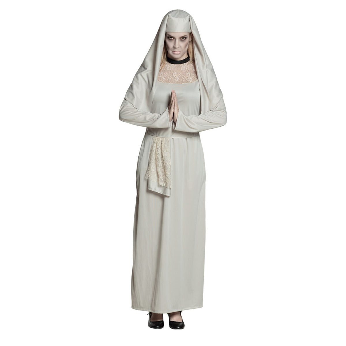 Op deze afbeelding zie je een Kostuums, van het merk Boland. Geestelijke Spook Non Vrouw Kostuum