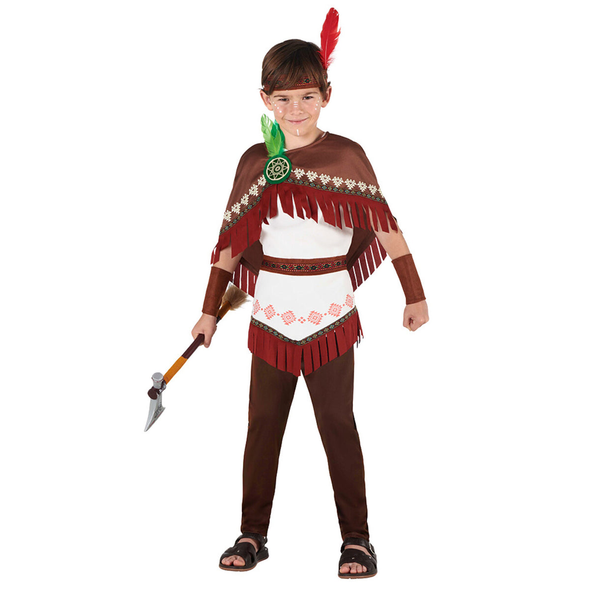 Op deze afbeelding zie je een Kostuums, van het merk Boland. Native Dakota Wolf Jongen Kostuum