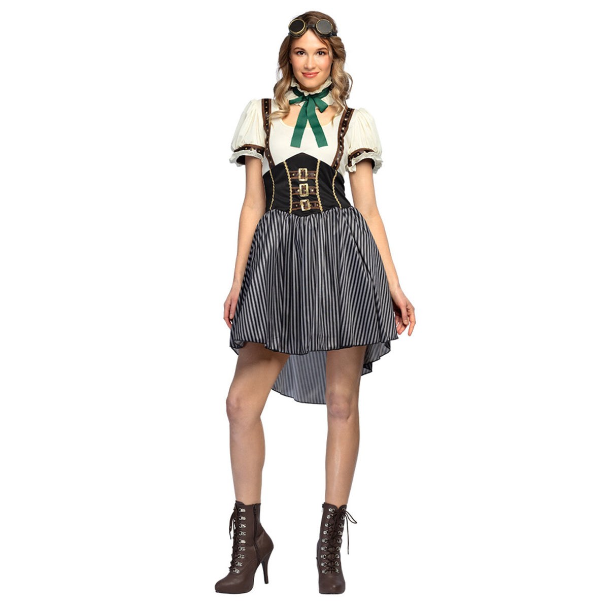 Op deze afbeelding zie je een Kostuums, van het merk Boland. Sassy Steampunk Explorer Vrouw Kostuum