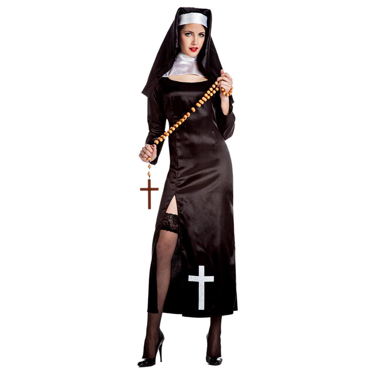 Op deze afbeelding zie je een Kostuums, van het merk Boland. Cheeky Nun Nienke Vrouw Kostuum