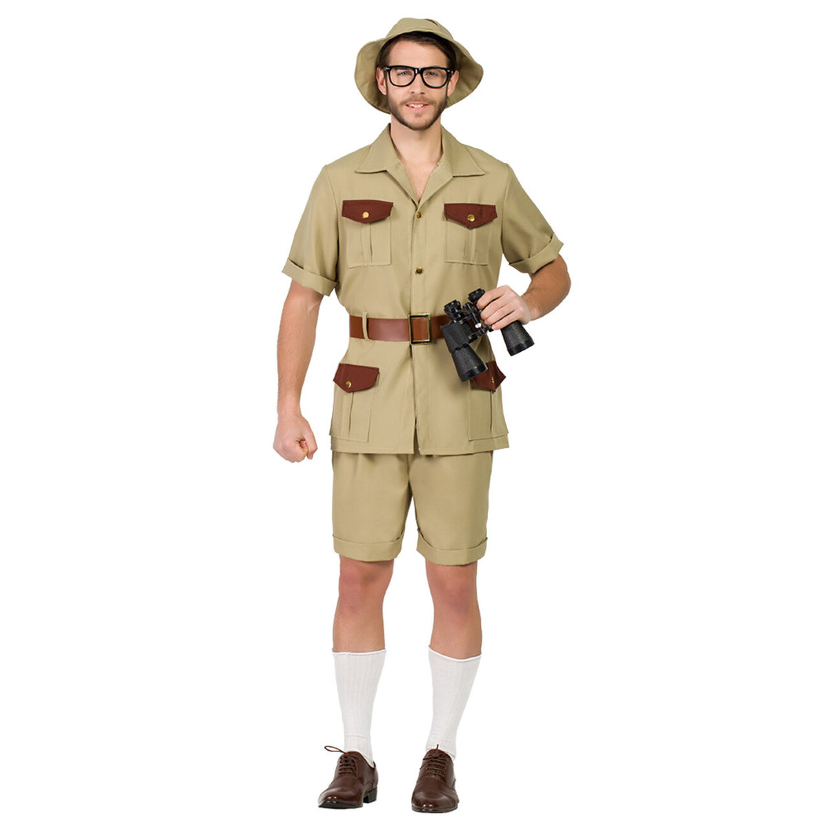 Op deze afbeelding zie je een Kostuums, van het merk Boland. Safari Ranger Willem Wild Man Kostuum