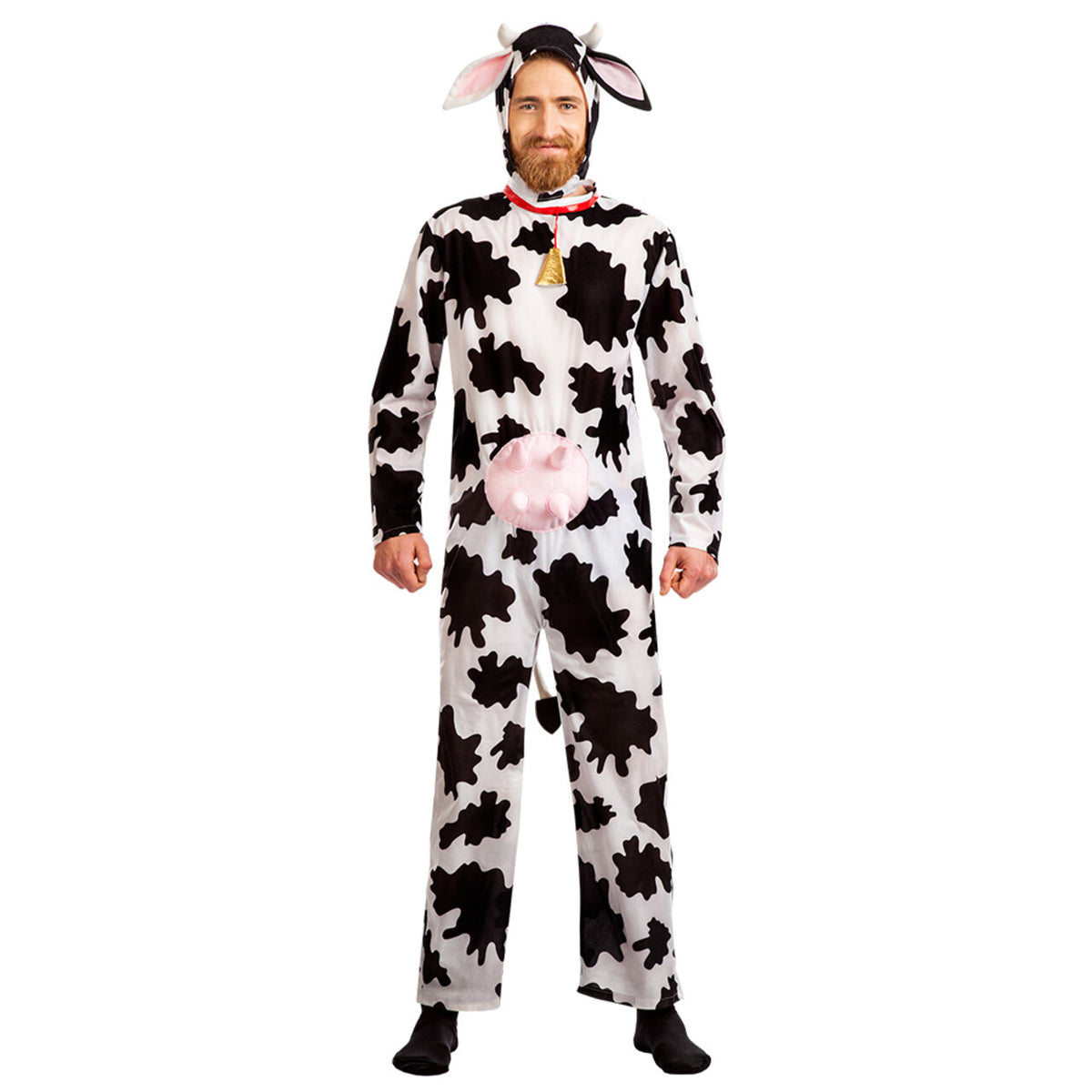Op deze afbeelding zie je een Kostuums, van het merk Boland. Losgebroken Crazy Cow Man Kostuum