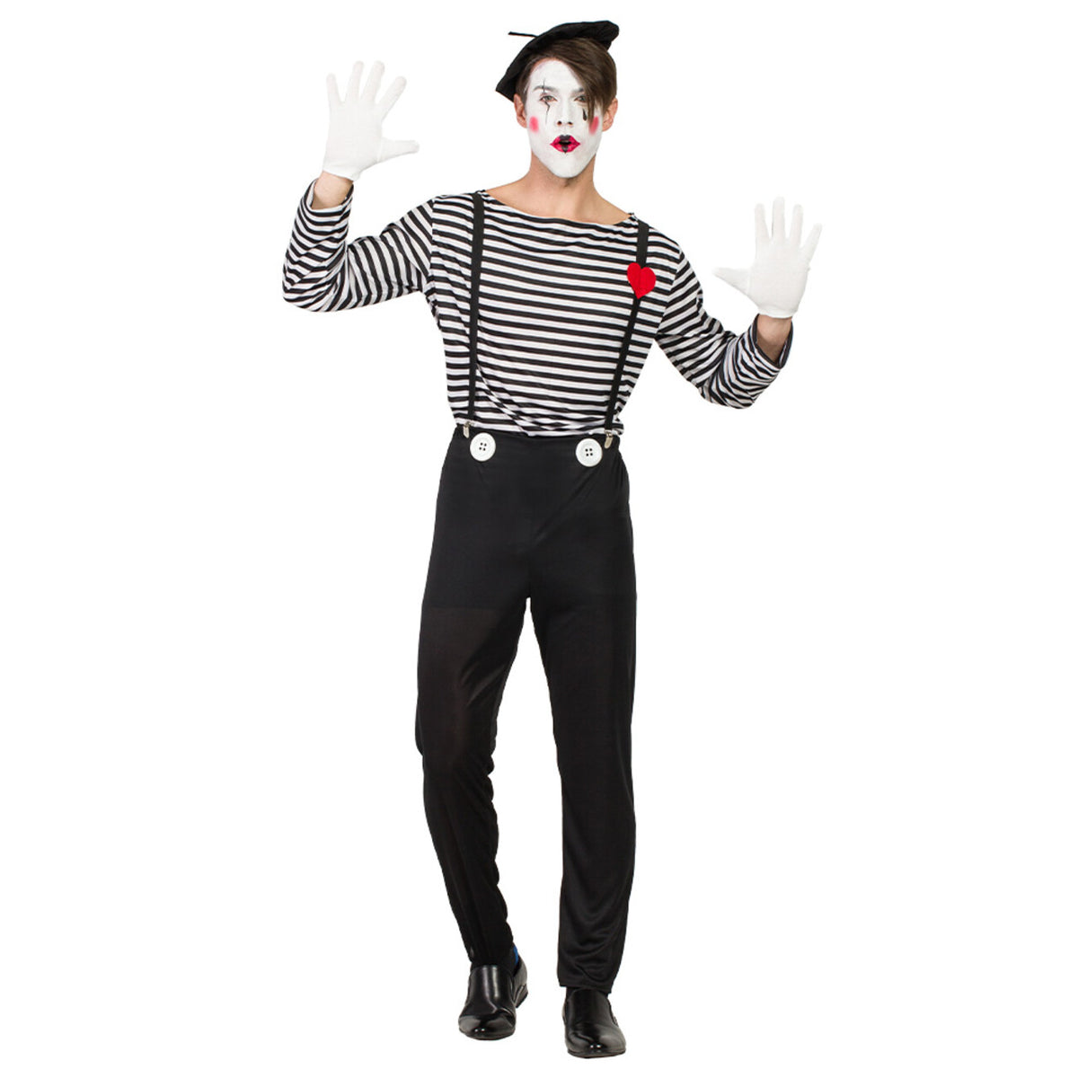 Op deze afbeelding zie je een Kostuums, van het merk Boland. Nietszeggende Mimespeler Man Kostuum