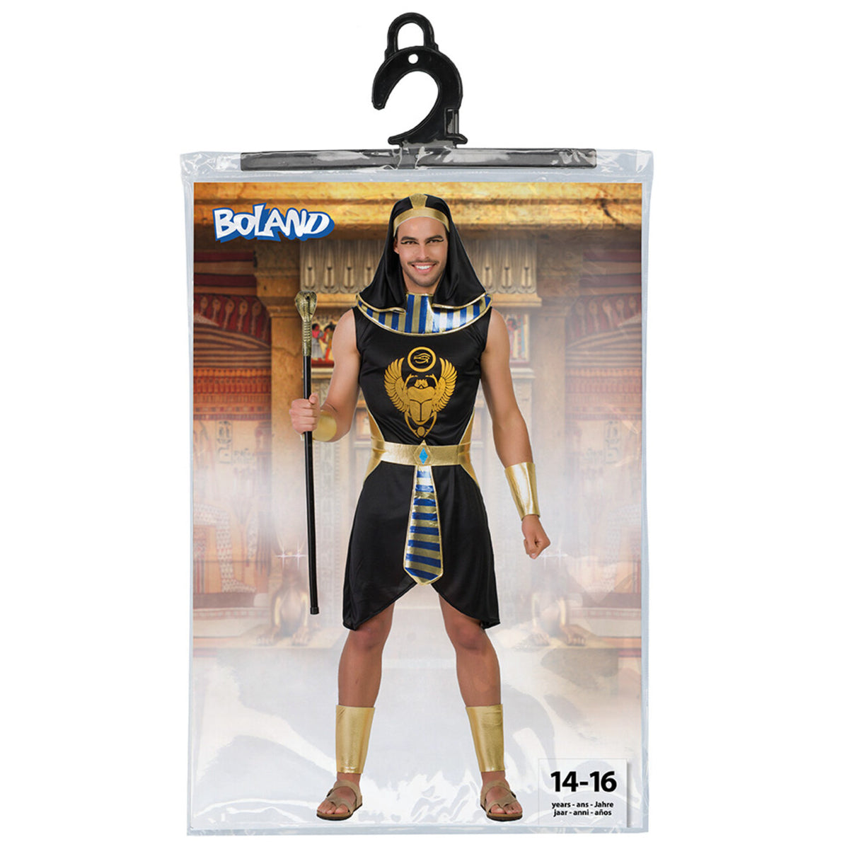 Op deze afbeelding zie je een Kostuums, van het merk Boland. Koning Van Egypte Osiris Jongen Kostuum