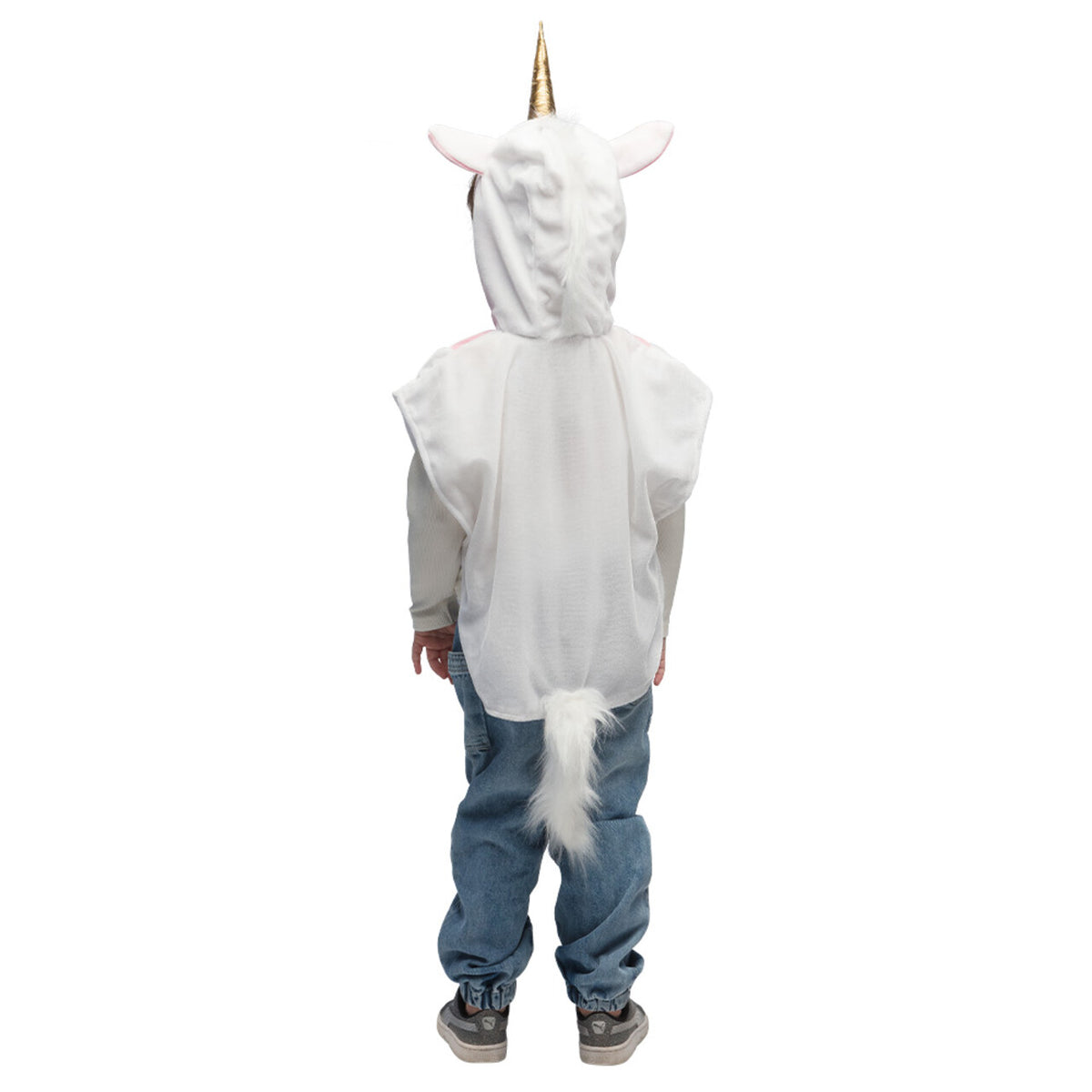 Op deze afbeelding zie je een Kostuums, van het merk Boland. Kinderponcho Kleine Eenhoorn Kind