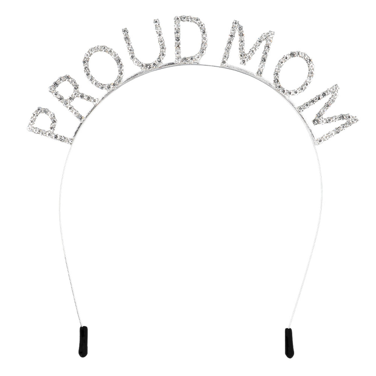 Op deze afbeelding zie je een Accessoires, van het merk Boland. Metalen Zilveren Bling Bling Diadeem Proud Mom