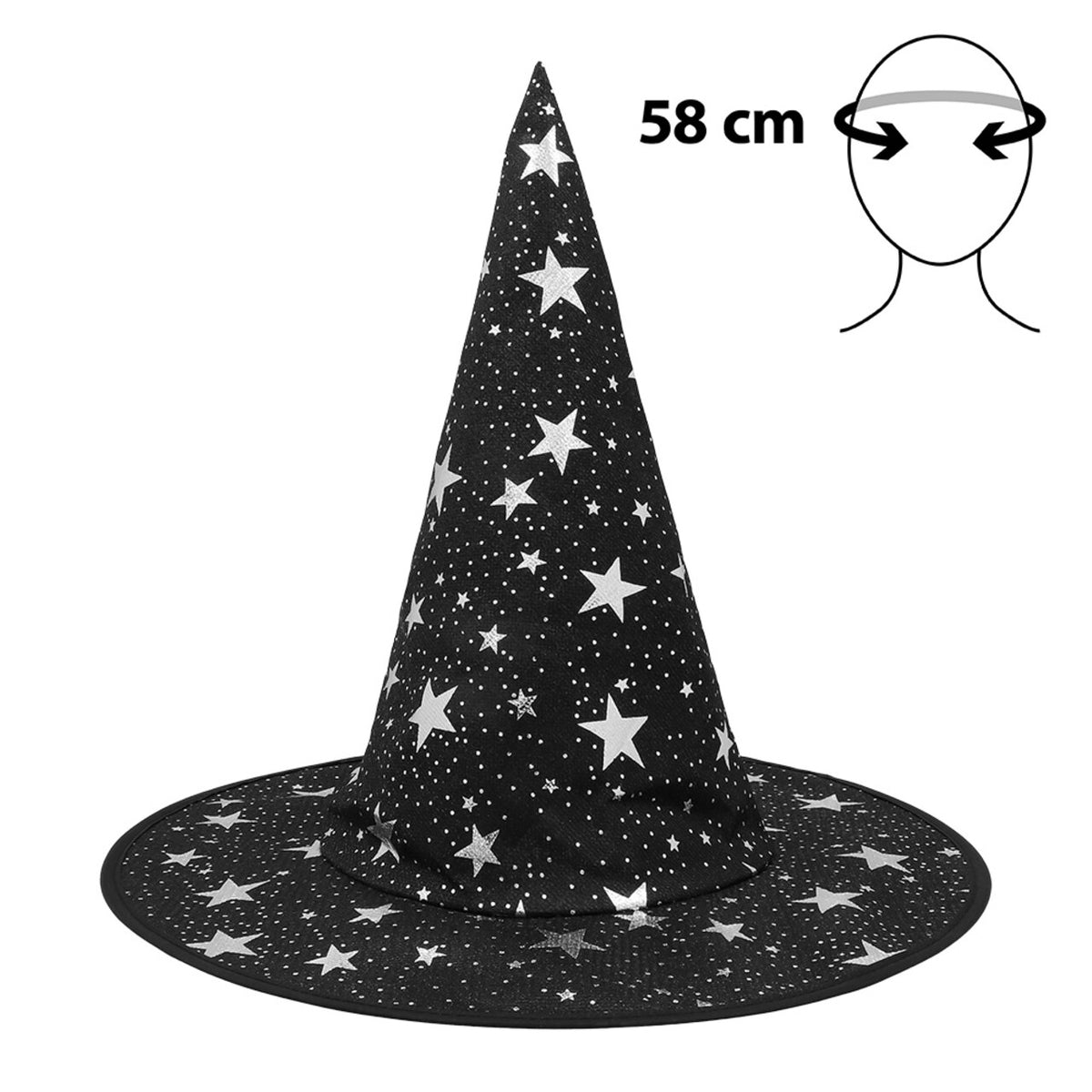 Op deze afbeelding zie je een Accessoires, van het merk Boland. Heksenhoed Star Bright