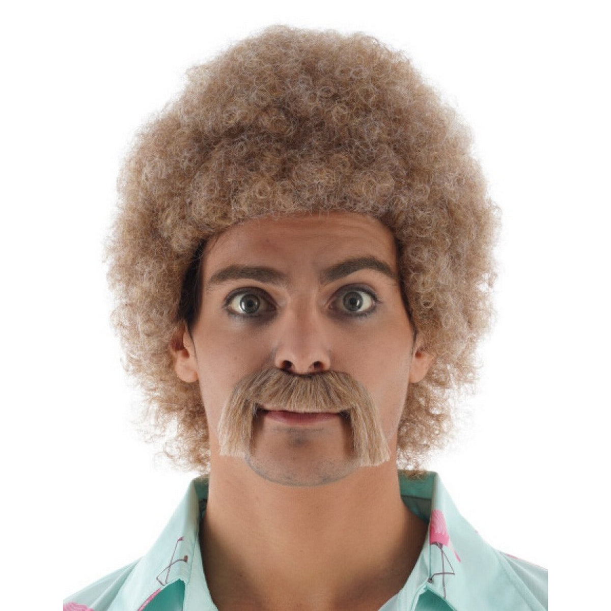 Op deze afbeelding zie je een Accessoires, van het merk Chaks. Krullenpruik Jaren 70 Jeff