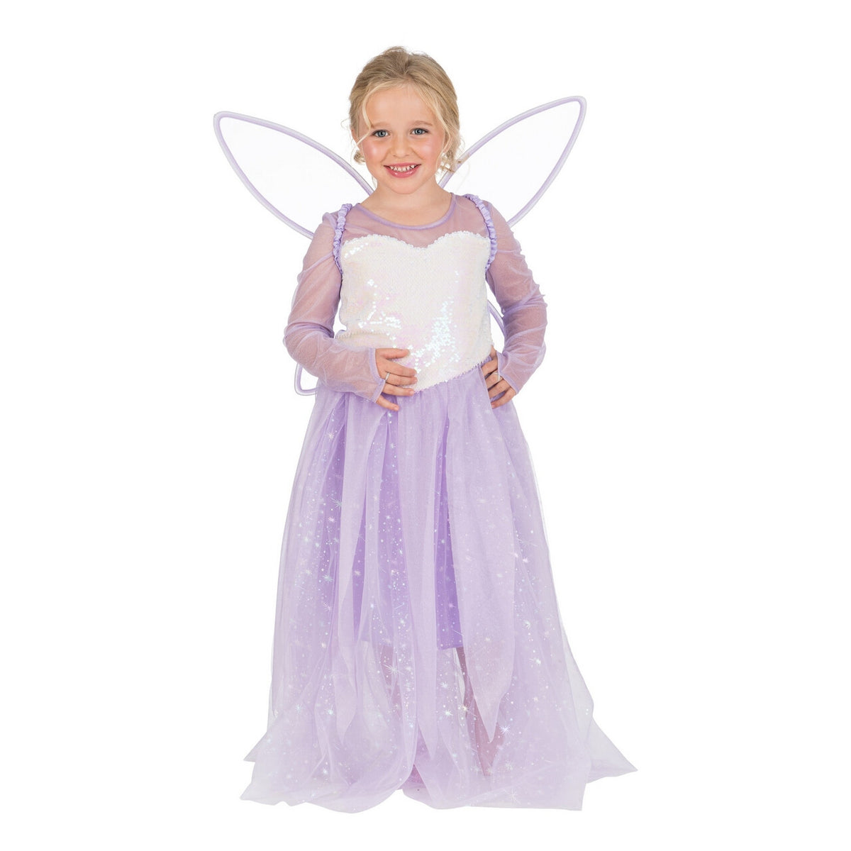 Op deze afbeelding zie je een Kostuums, van het merk Chaks. Violeta Fairy Met Vleugels Meisje Kostuum