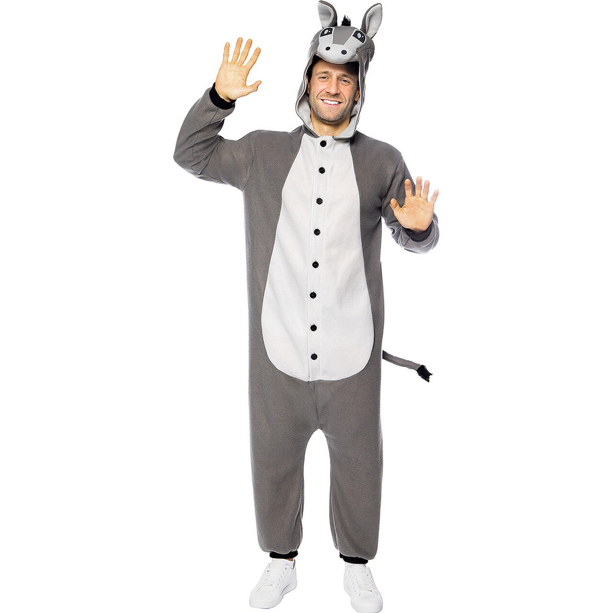 Op deze afbeelding zie je een Kostuums, van het merk Funidelia. Donnie Donkey Kostuum