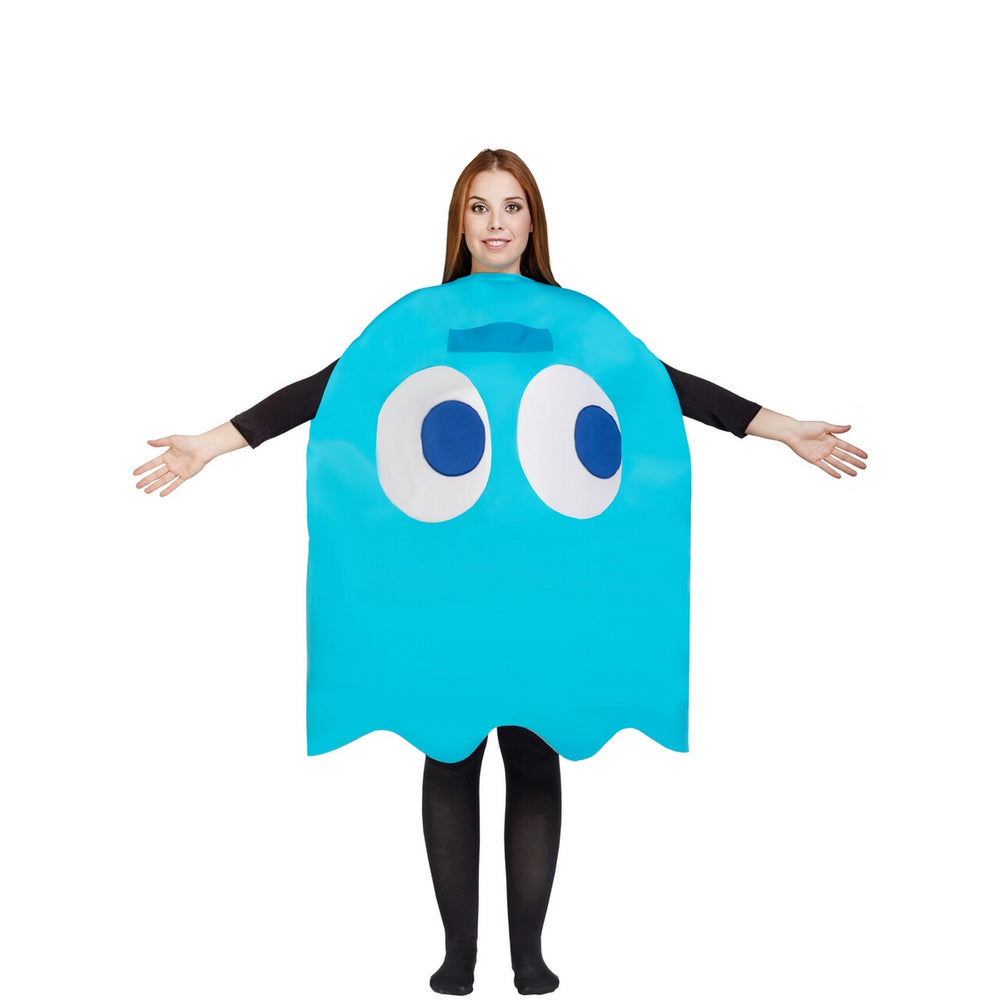 Op deze afbeelding zie je een Kostuums, van het merk Funidelia. Inky Blue Ghost Pacman Kostuum