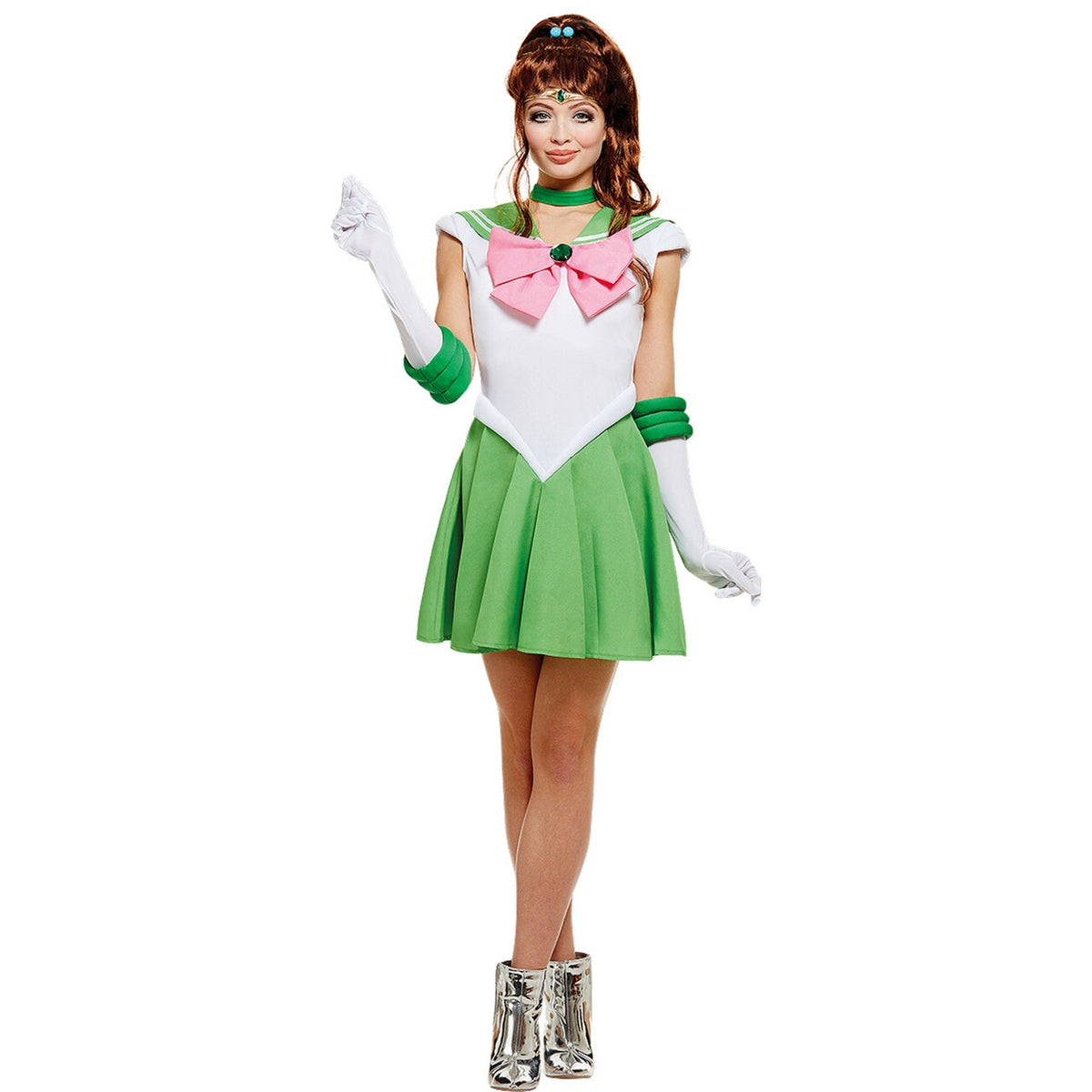 Op deze afbeelding zie je een Kostuums, van het merk Funidelia. Jupiter Sailor Moon Vrouw Kostuum