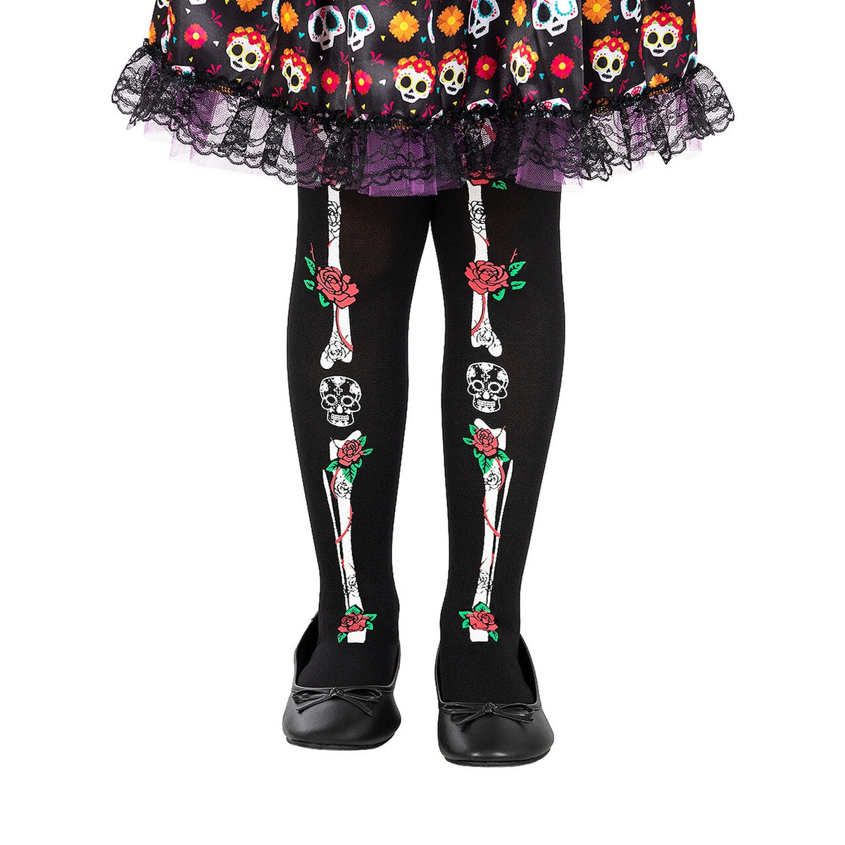 Op deze afbeelding zie je een Accessoires, van het merk Funidelia. Dag Van De Doden Panty Kind