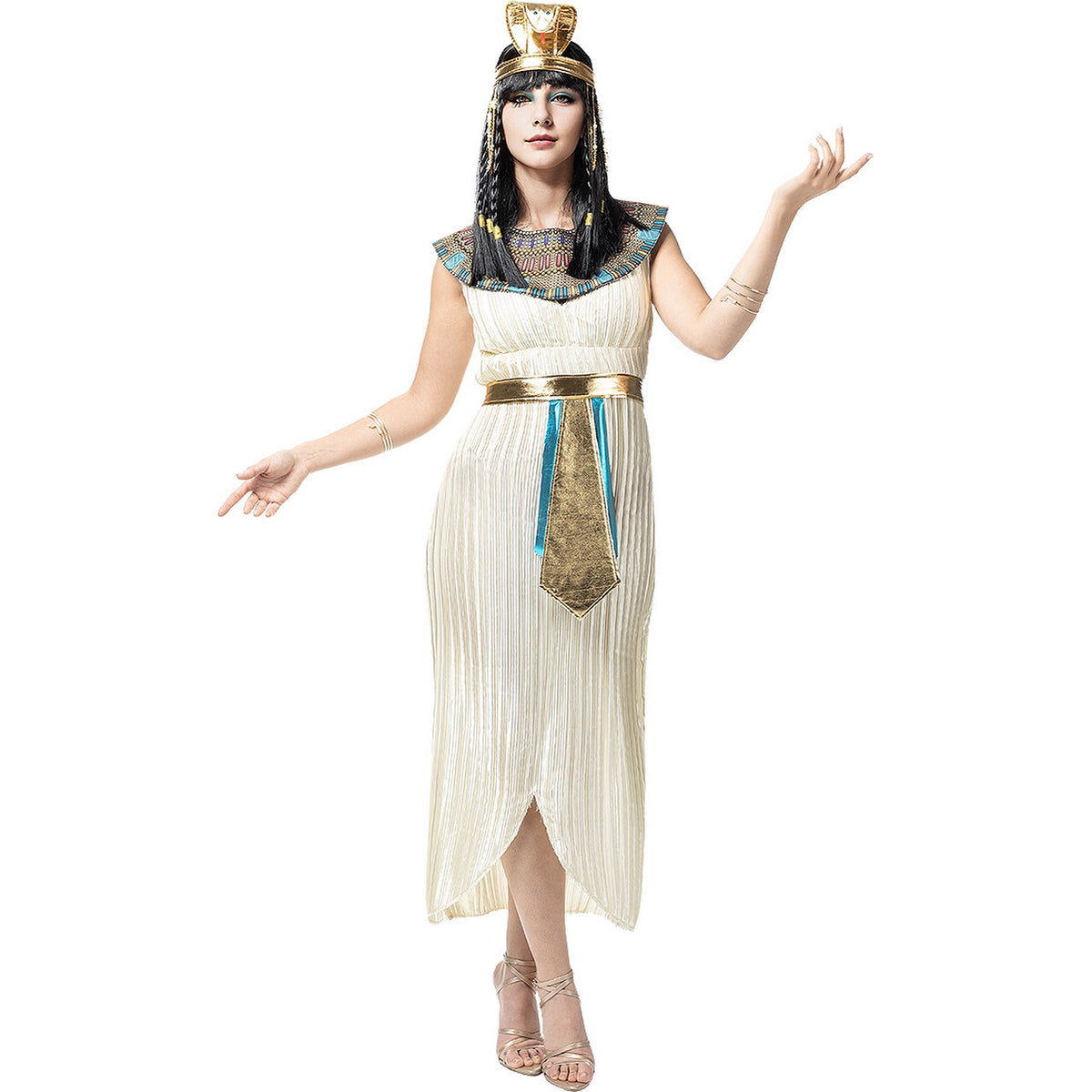 Op deze afbeelding zie je een Kostuums, van het merk Funidelia. Clevere Cleo Konigin Van Egypte Vrouw Kostuum