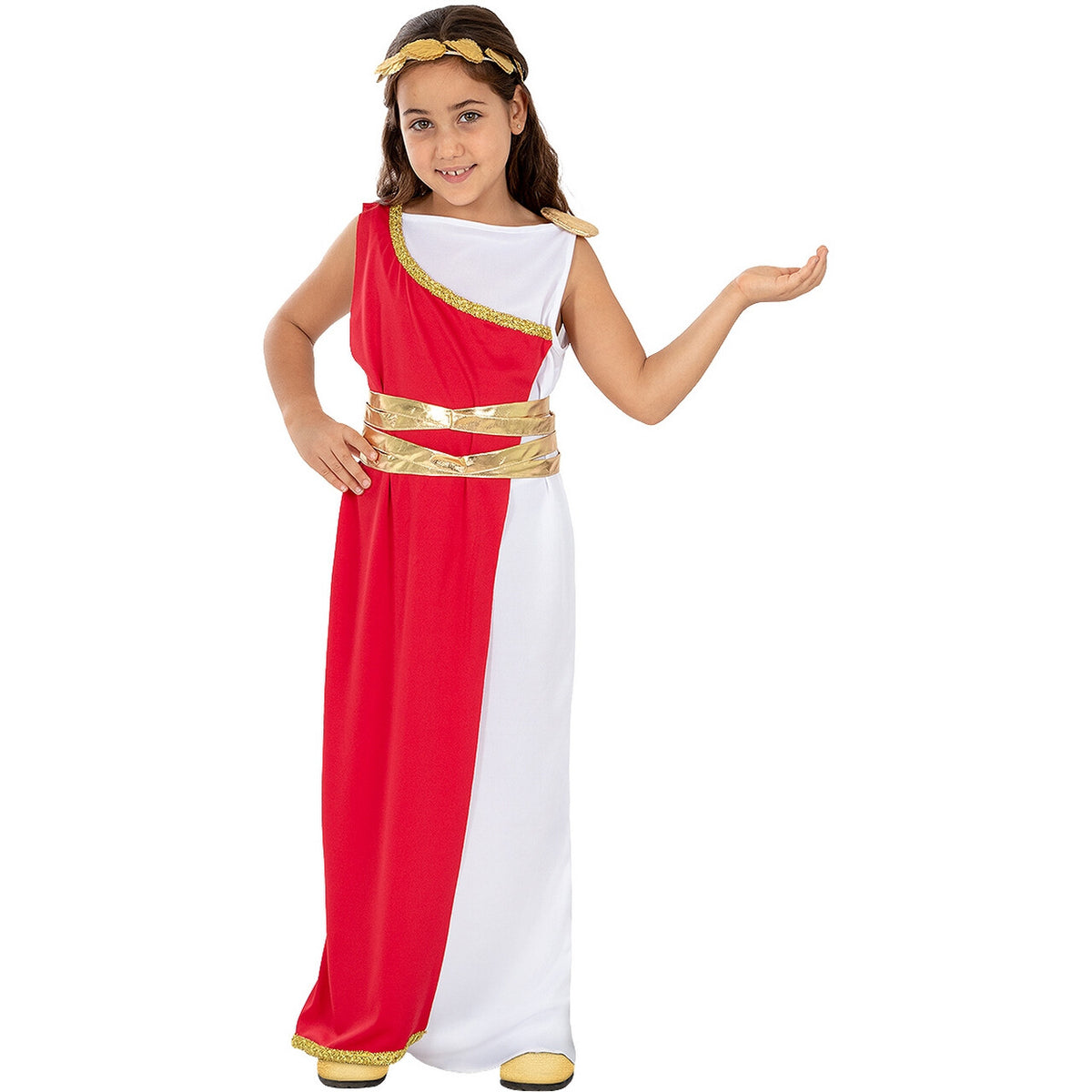 Op deze afbeelding zie je een Kostuums, van het merk Funidelia. Romeinse Schoonheid Godin Meisje Kostuum